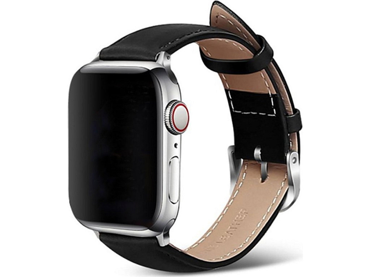 Kožený řemínek pro Apple Watch - Černý