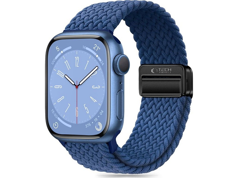Řemínek pro Apple Watch 44mm / 45mm / 46mm / 49mm - Tech-Protect, Nylonmag Blue