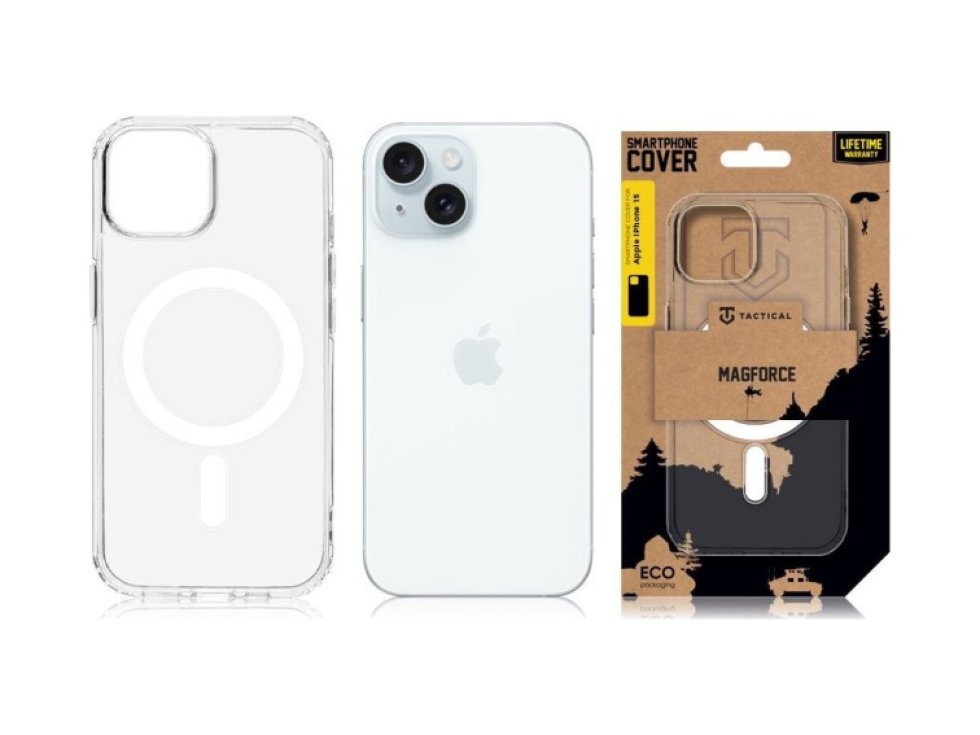 Ochranný kryt pro iPhone 15 - Tactical, MagForce Transparent