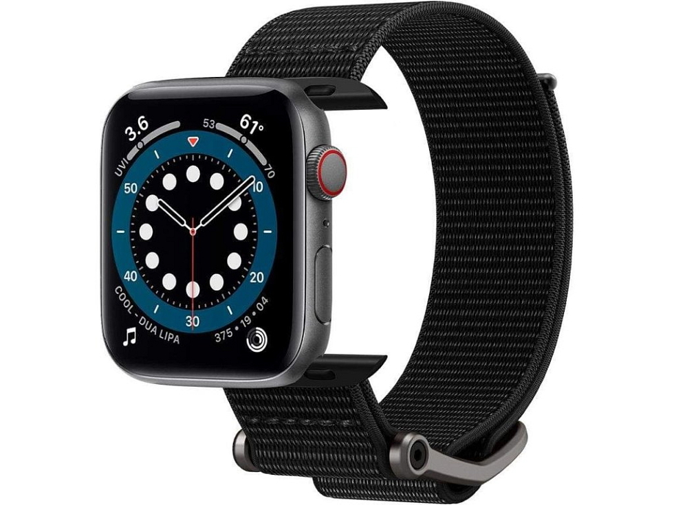 Řemínek pro Apple Watch 44mm / 45mm / 46mm / 49mm - Spigen, Durapro Flex Black 062MP25079