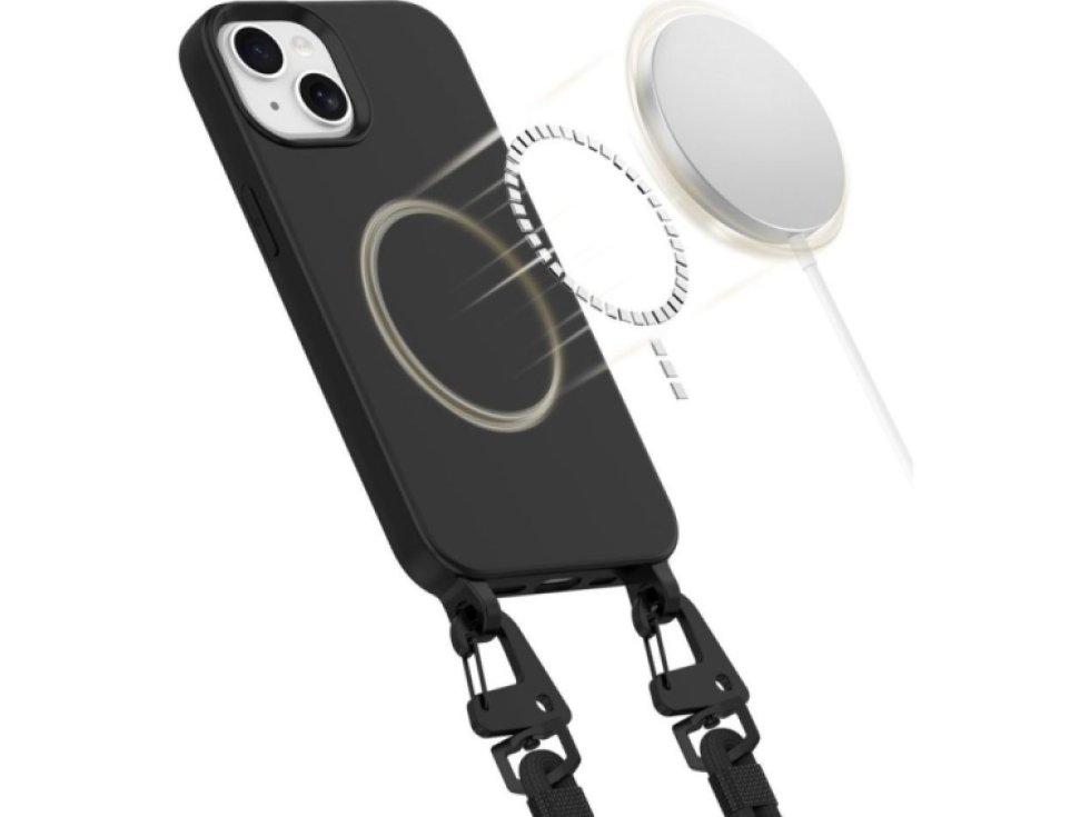 Kryt se šňůrkou na iPhone 13 - Tech-Protect, Magnecklace MagSafe Black