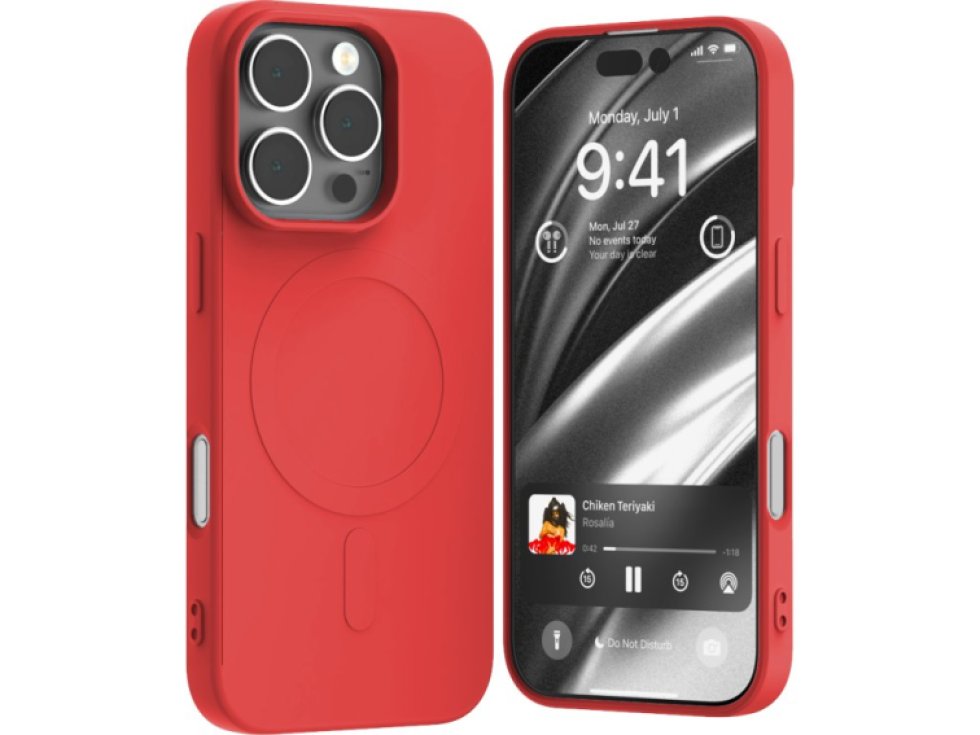 Ochranný kryt na iPhone 16 Pro - Mercury, SemiSilicon MagSafe Red