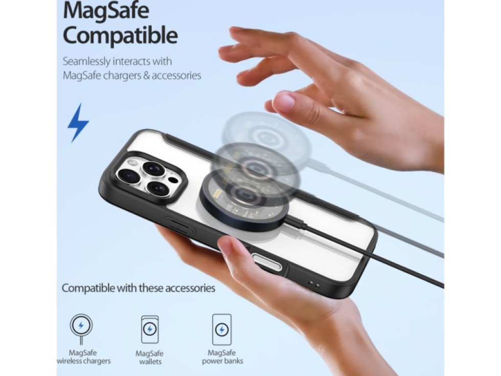 Ochranné pouzdro na iPhone 16 Pro - DuxDucis, SkinX Pro with MagSafe Black