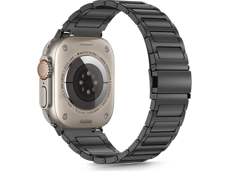 Řemínek na Apple Watch 44mm / 45mm / 46mm / 49mm - Tech-Protect, Stainless Classic Black