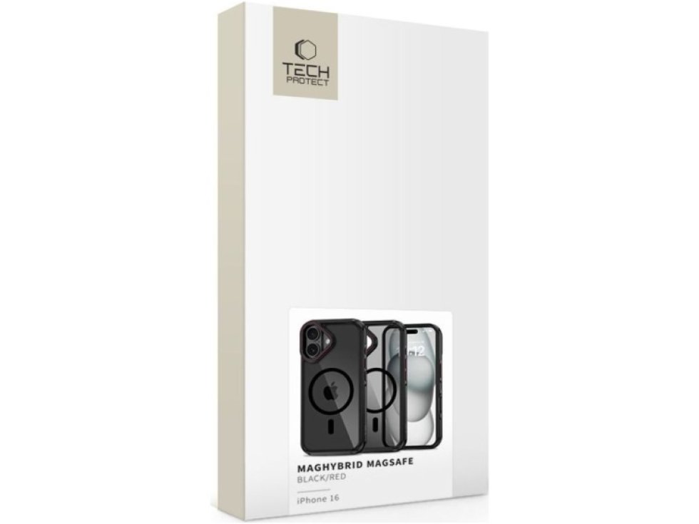 Ochranný kryt na iPhone 16 - Tech-Protect, Maghybrid MagSafe Black