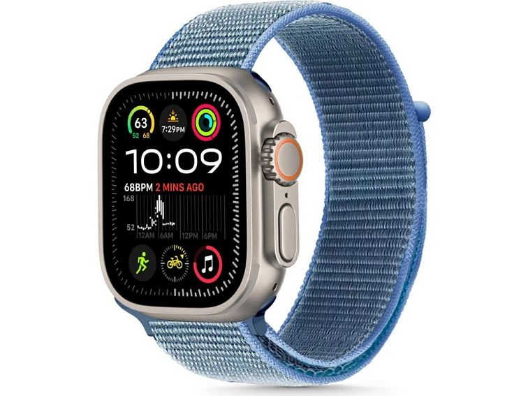 Řemínek pro Apple Watch 44mm / 45mm / 46mm / 49mm - Tech-Protect, Nylon Baby Blue