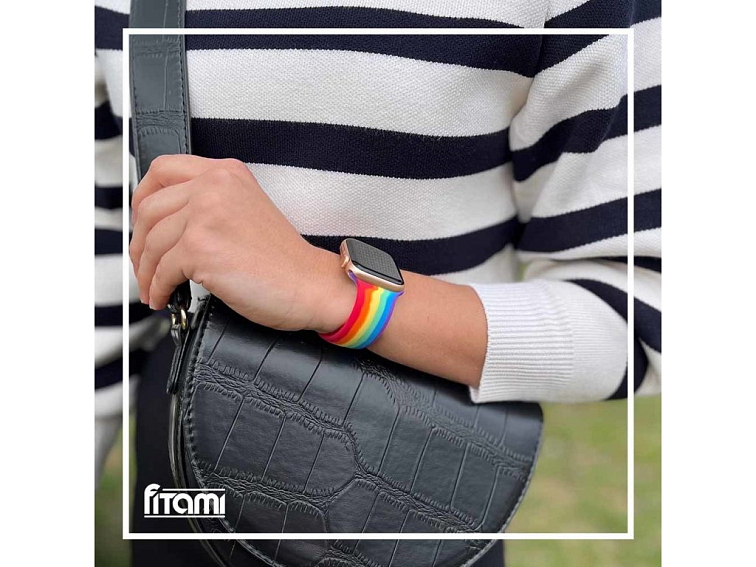 Jednobarevný řemínek pro Apple Watch - Duhový