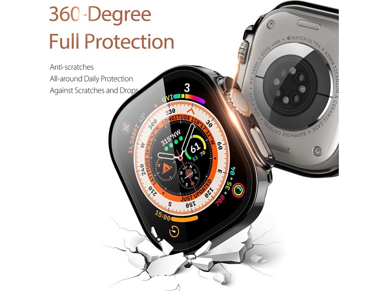 Ochranný kryt pro Apple Watch 49mm - DuxDucis, Hamo Black