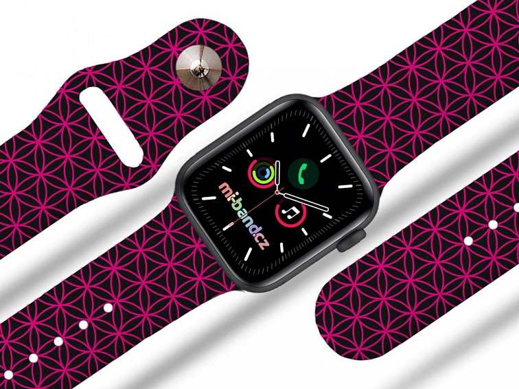 Apple watch řemínek geometrie fialová