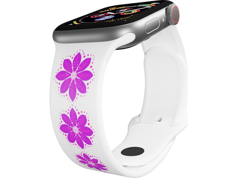 Apple watch řemínek Fialová květina