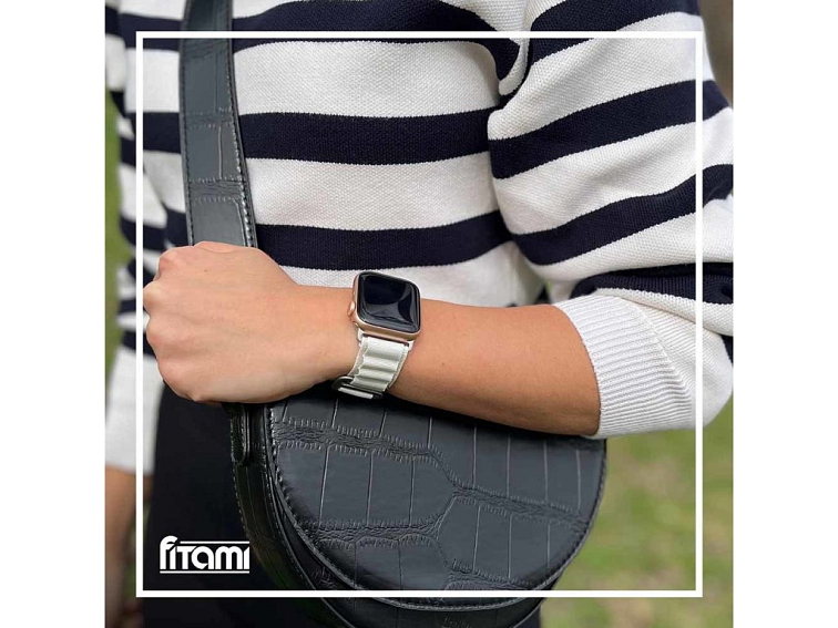 Nylonový řemínek alpský tah na Apple Watch - Bílý