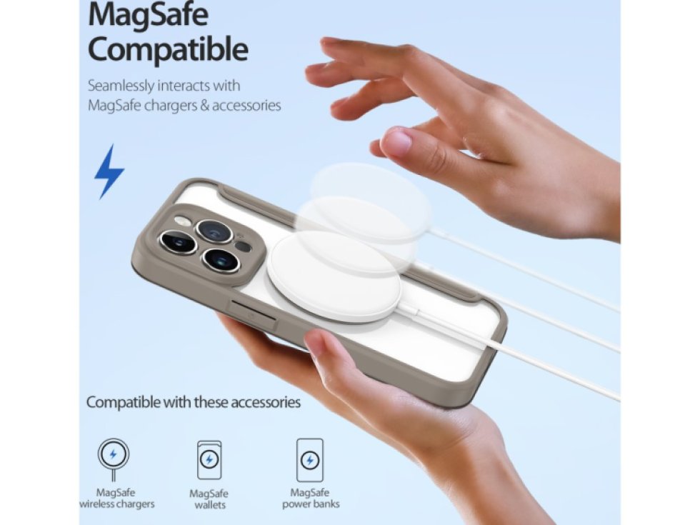 Ochranné pouzdro pro iPhone 14 Pro - DuxDucis, SkinX Pro with MagSafe Beige