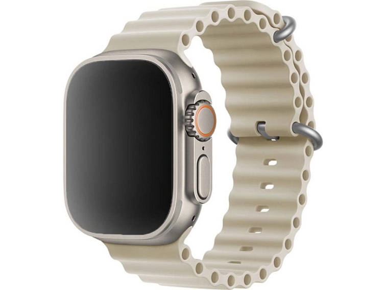 Vroubkovaný řemínek pro Apple Watch - Béžový