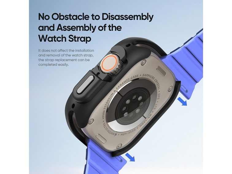 Ochranný kryt na Apple Watch 49mm - DuxDucis, Bamo Black/Red