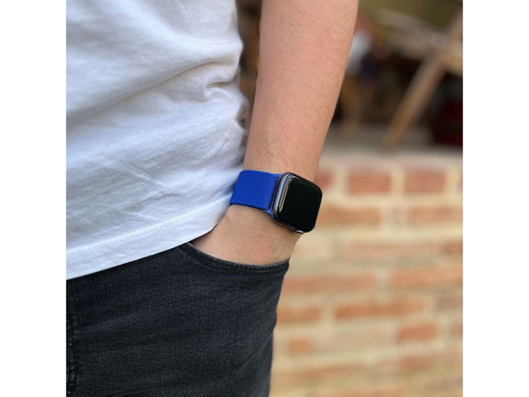 Nastavitelný nylonový řemínek na Apple Watch - Royal Blue