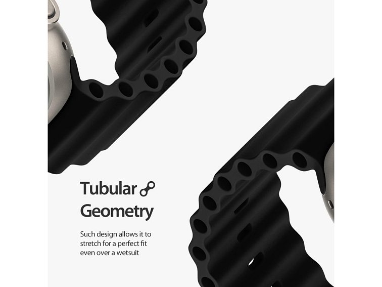 Řemínek pro Apple Watch 44mm / 45mm / 46mm / 49mm - DuxDucis, OceanWave Black