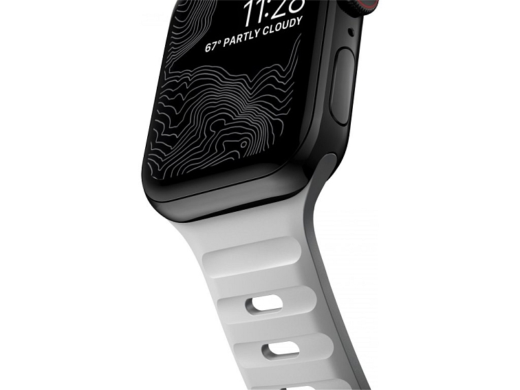 Řemínek pro Apple Watch 44mm / 45mm / 46mm / 49mm - Nomad, Sport Strap Gray