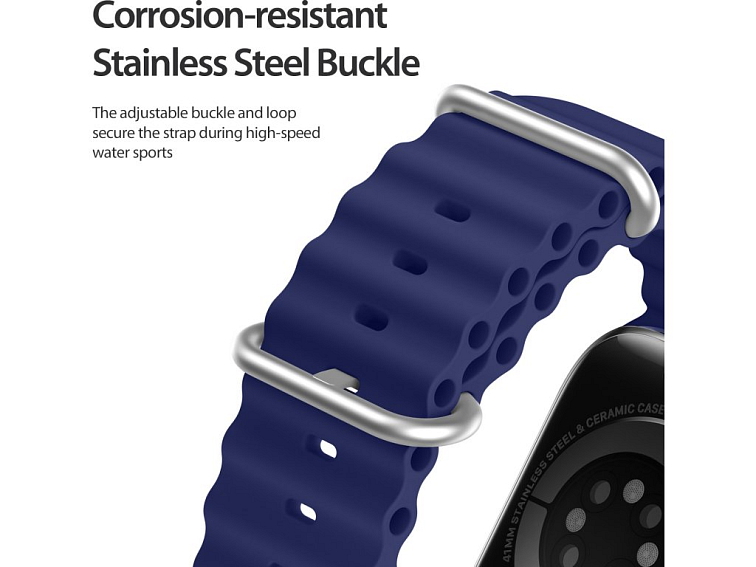 Řemínek pro Apple Watch 44mm / 45mm / 46mm / 49mm - DuxDucis, OceanWave Blue
