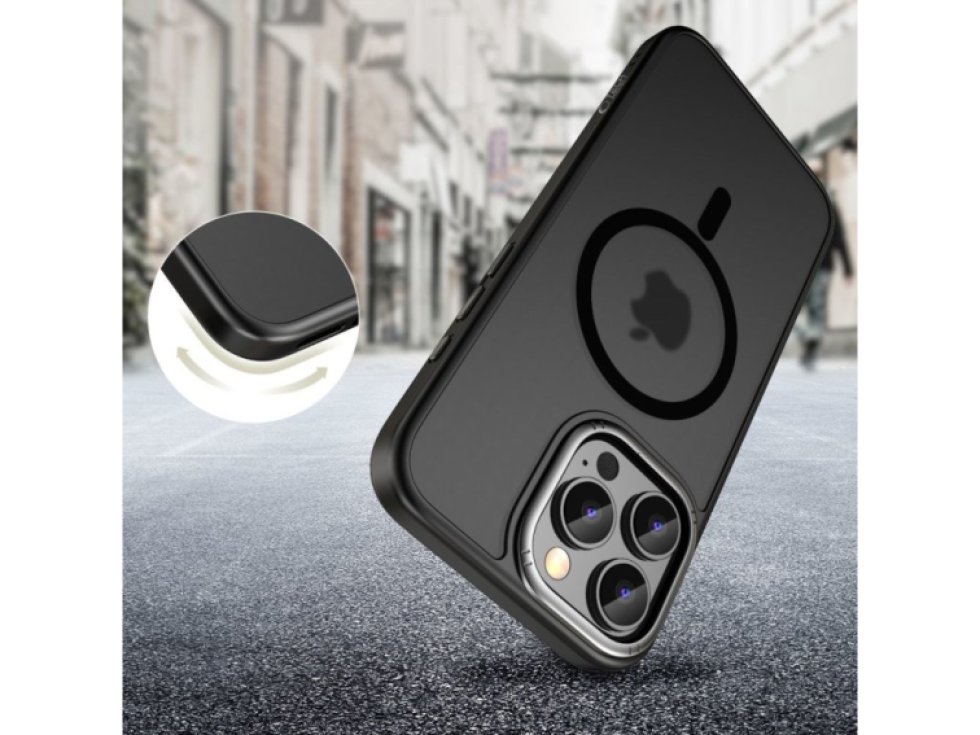 Ochranný kryt na iPhone 16 Pro MAX - Tech-Protect, Magedge MagSafe Matte Black