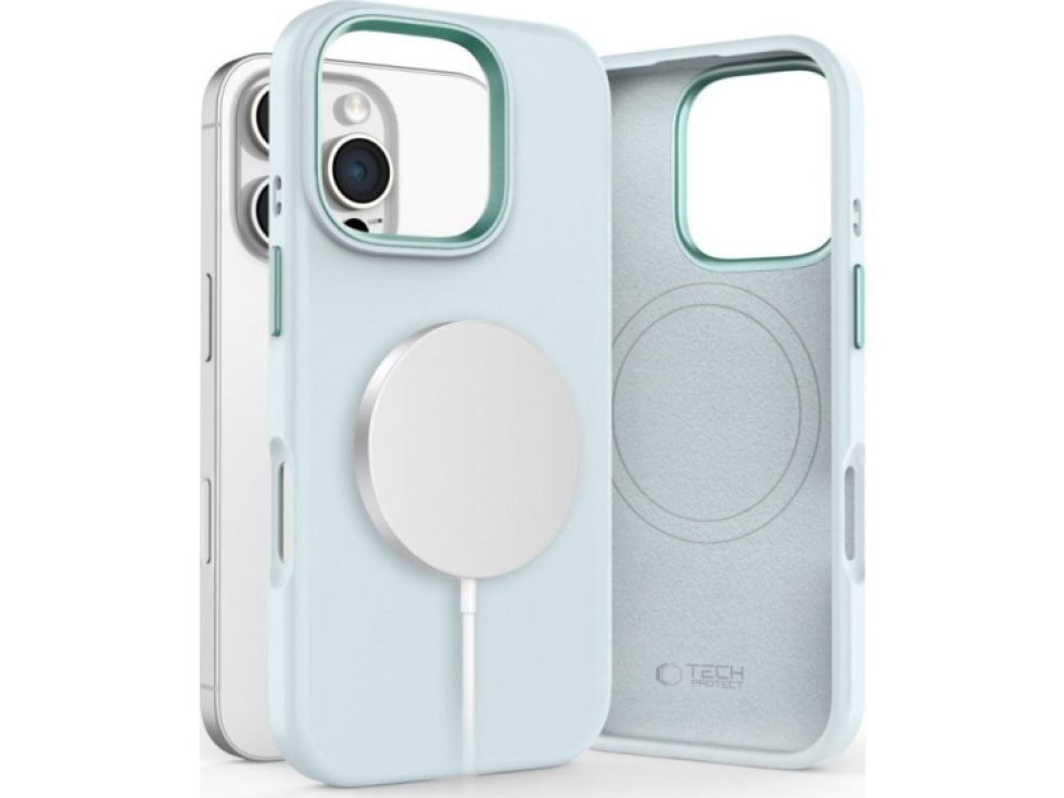 Ochranný kryt na iPhone 16 Pro MAX - Tech-Protect, Pure MagSafe Sky Blue