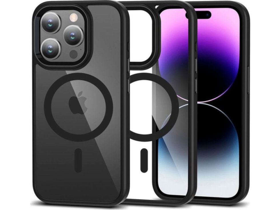 Ochranný kryt na iPhone 15 Pro - Tech-Protect, Magmat MagSafe Black/Clear