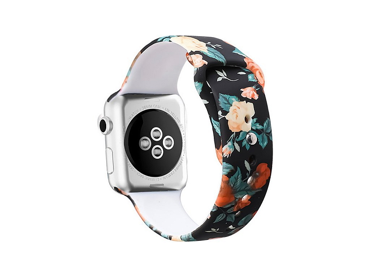 Řemínek s potiskem pro Apple Watch - Půlnoční růže