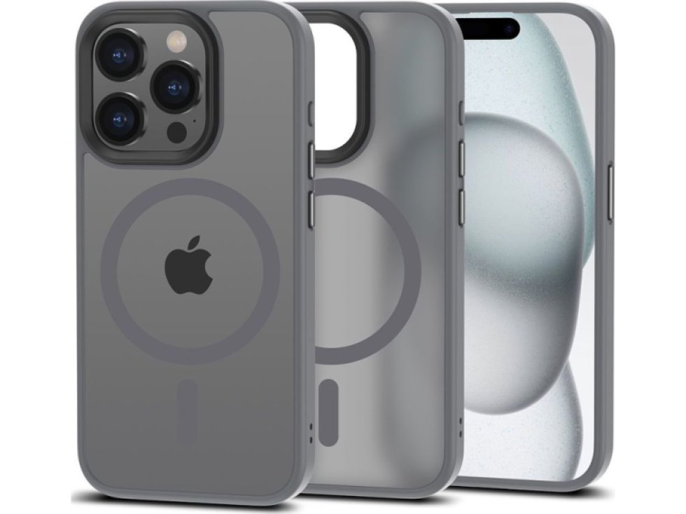 Ochranný kryt na iPhone 15 Pro - Tech-Protect, Magmat MagSafe Matte Titanium