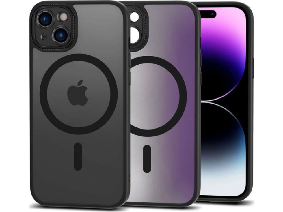 Ochranný kryt na iPhone 15 - Tech-Protect, Magmat Cam+ MagSafe Matte Black