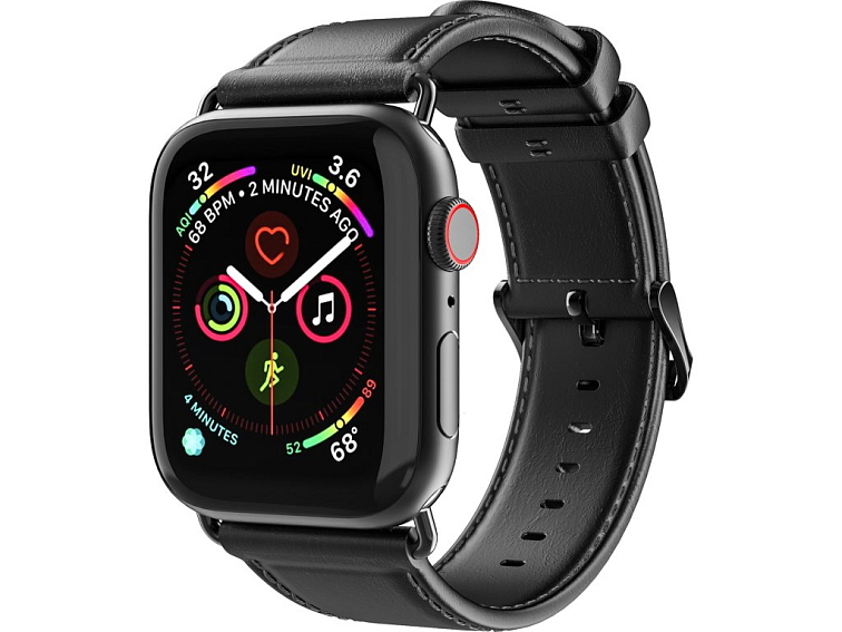 Kožený pásek / řemínek pro Apple Watch 38mm / 40mm / 41mm / 42mm - DuxDucis, Business Black