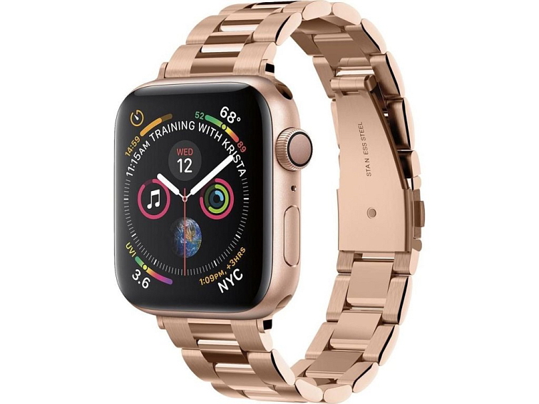 Kovový řemínek pro Apple Watch 38mm / 40mm / 41mm / 42mm - Spigen, Modern Fit Rose