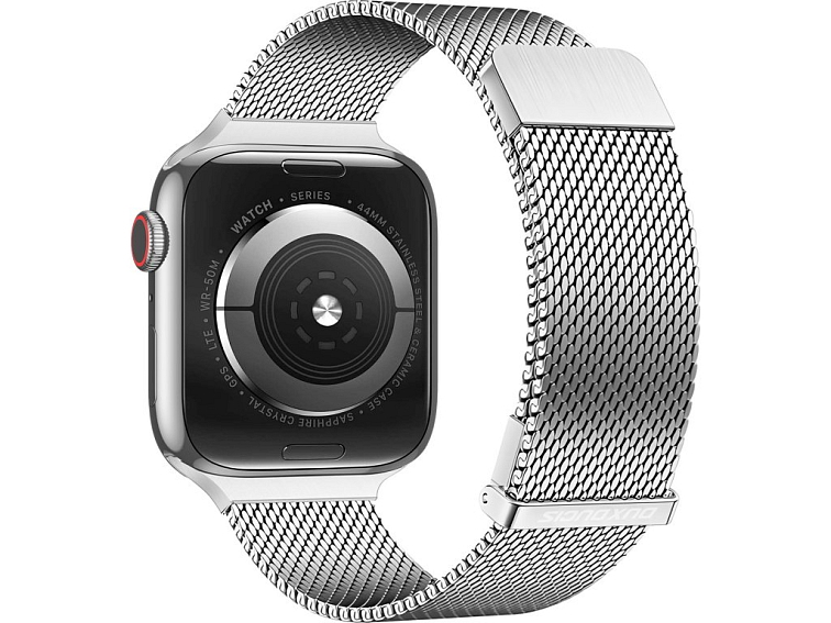 Řemínek na Apple Watch 44mm / 45mm / 46mm / 49mm - DuxDucis, Milanese Pro Silver