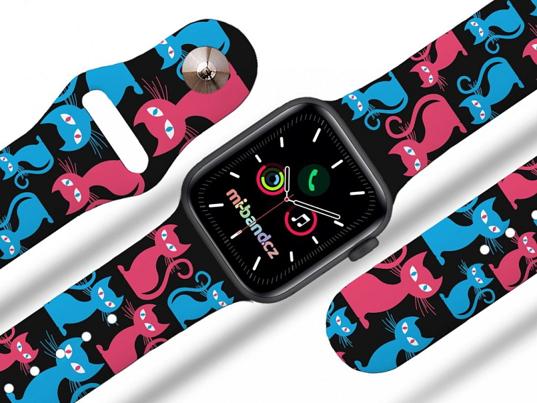 Apple watch řemínek Barevné kočky