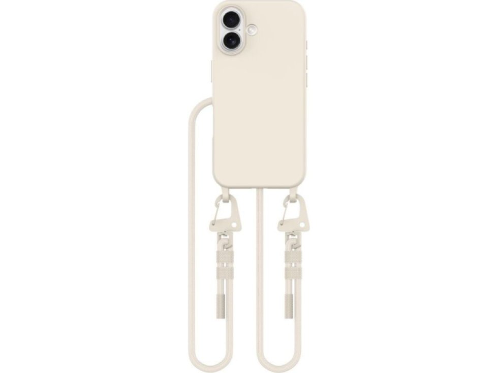Kryt se šňůrkou na iPhone 16 - Tech-Protect, Magnecklace MagSafe Cosmic Latte