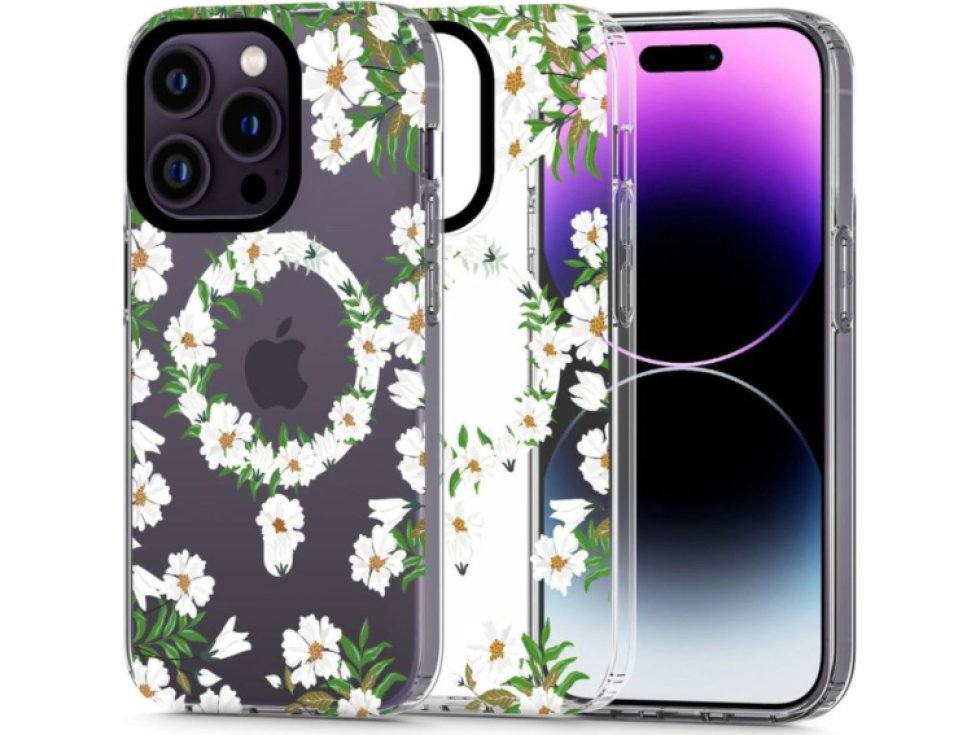 Ochranný kryt na iPhone 14 Pro MAX - Tech-Protect, Magmood MagSafe White Daisy