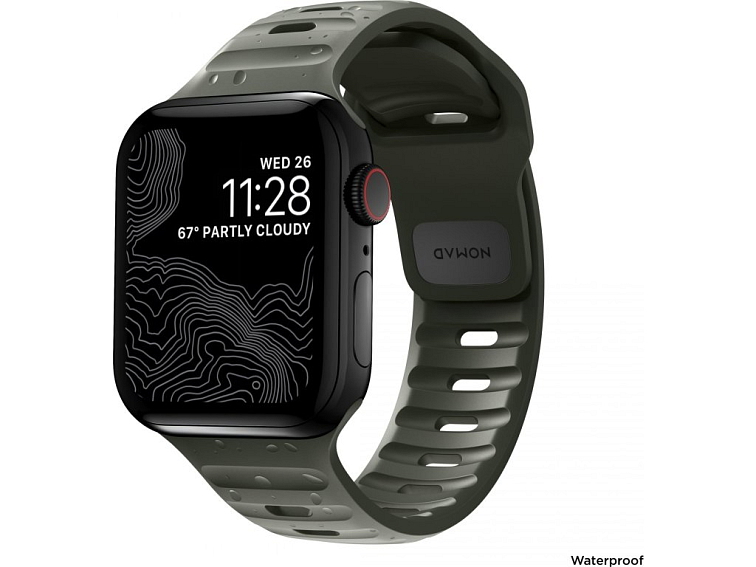 Řemínek pro Apple Watch 44mm / 45mm / 46mm / 49mm - Nomad, Sport Strap Green