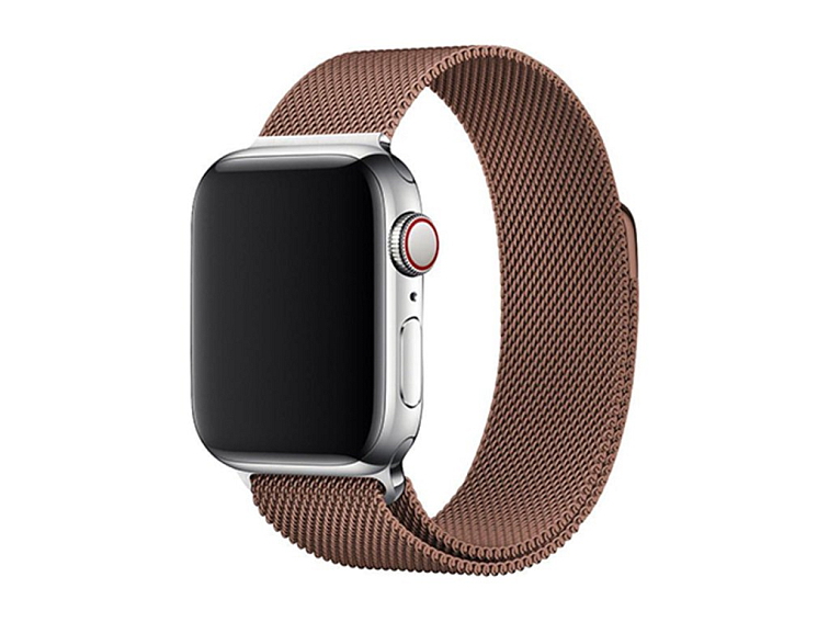 Elegantní řemínek pro Apple Watch v milánském stylu - Coffee