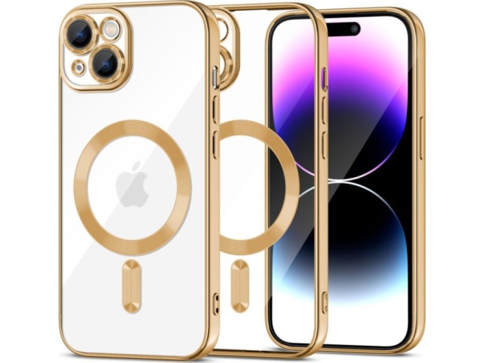 Ochranný kryt na iPhone 15 - Tech-Protect, Magshine MagSafe Gold