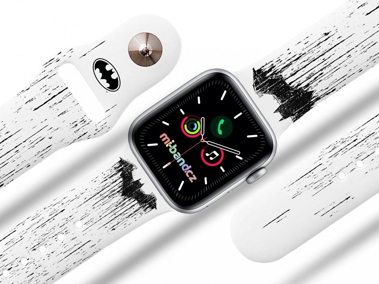 Apple watch řemínek Batman - Černo-bílý znak