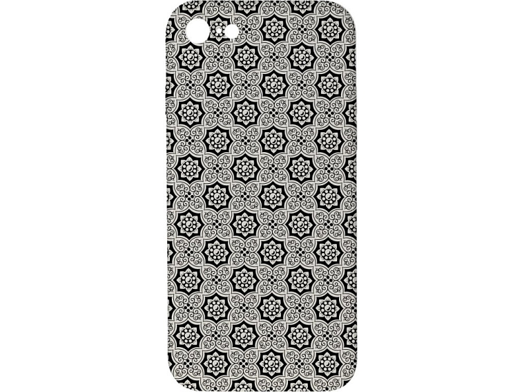 Kryt Květiny černý pro iPhone 7/8/SE2020