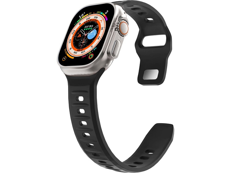Silikonový vroubkovaný řemínek pro Apple Watch 42/44/45/46/49mm