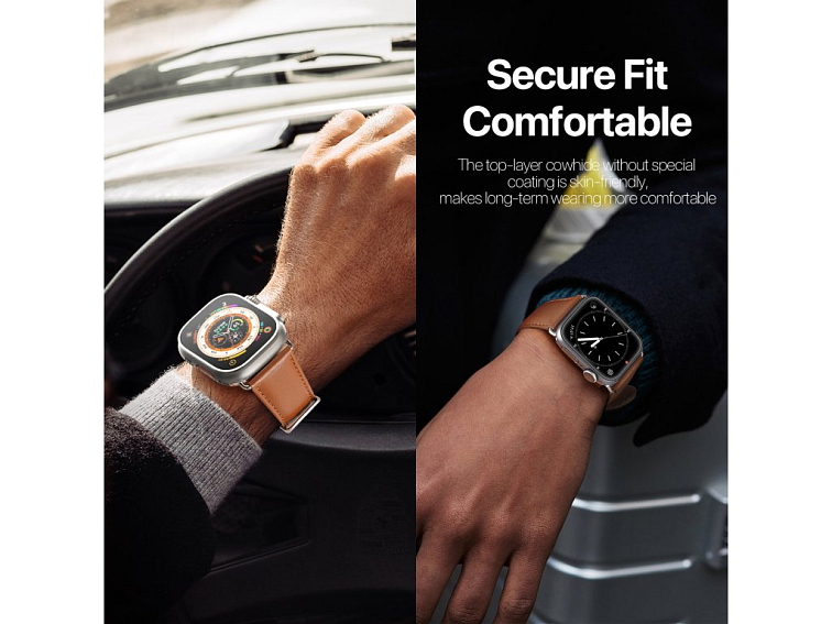 Řemínek pro Apple Watch 44mm / 45mm / 46mm / 49mm - DuxDucis, YS Brown