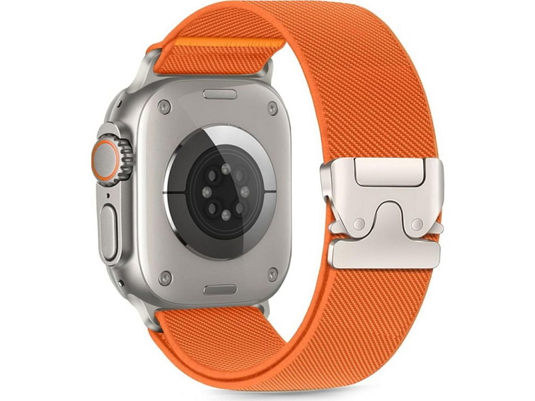 Řemínek pro Apple Watch 44mm / 45mm / 46mm / 49mm - Tech-Protect, Nylon Clasp Orange