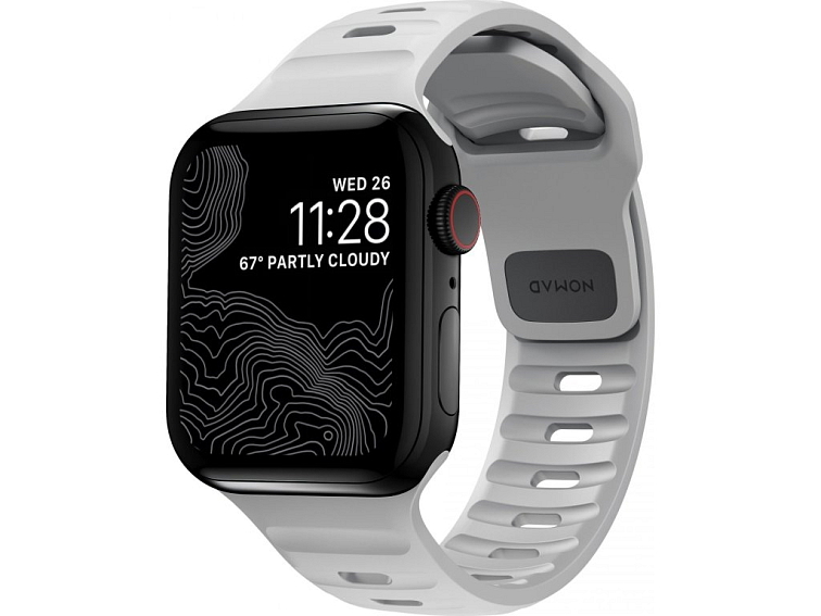 Řemínek pro Apple Watch 44mm / 45mm / 46mm / 49mm - Nomad, Sport Strap Gray