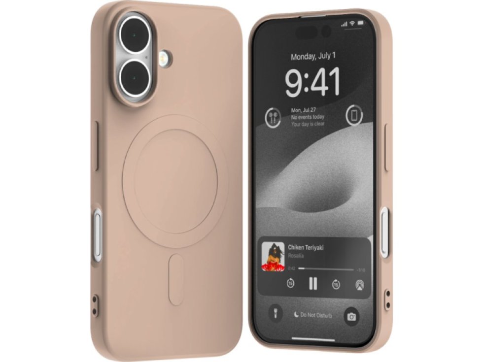 Ochranný kryt na iPhone 16 - Mercury, SemiSilicon MagSafe Pink Sand