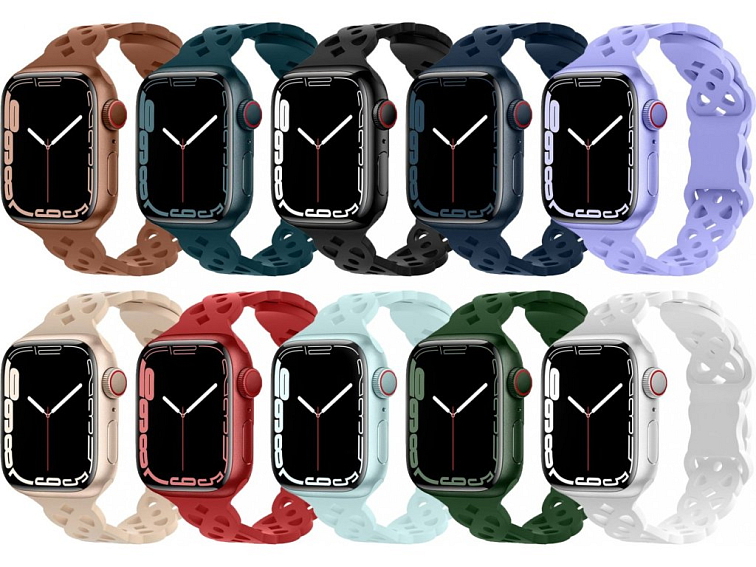 Silikonový úzký perforovaný řemínek pro Apple Watch 38/40/41/42(S10)mm