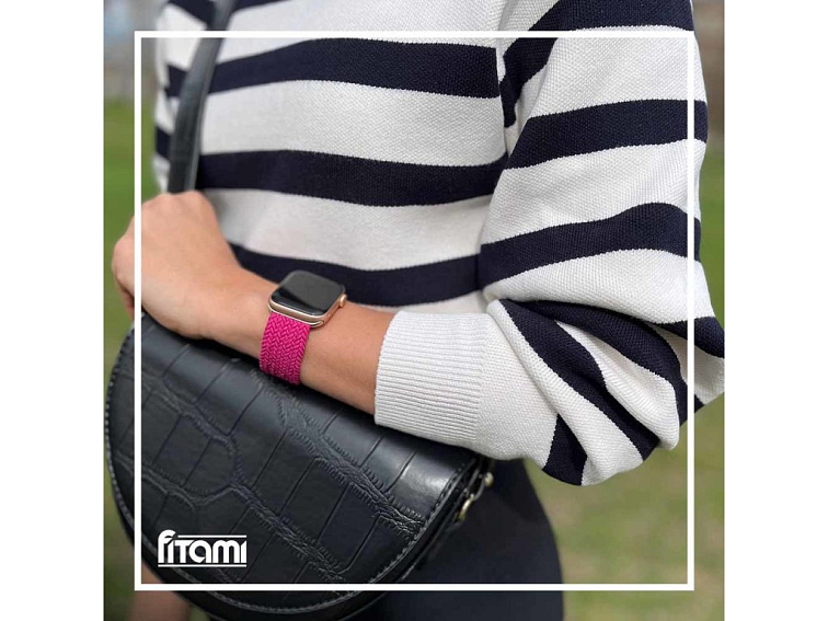 Pletený navlékací řemínek pro Apple Watch - Purpurový