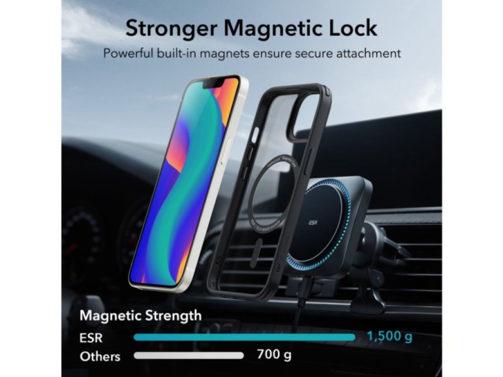 Ochranný kryt pro iPhone 14 PLUS - ESR, Classic Hybrid HaloLock Clear/Black