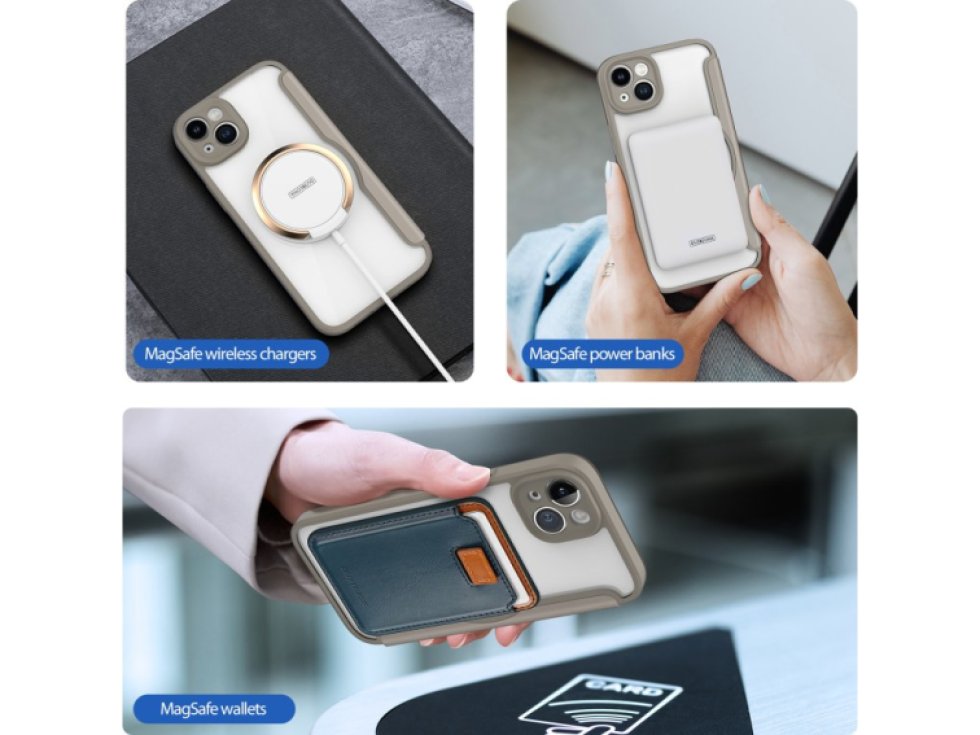 Ochranné pouzdro pro iPhone 14 PLUS - DuxDucis, SkinX Pro with MagSafe Beige