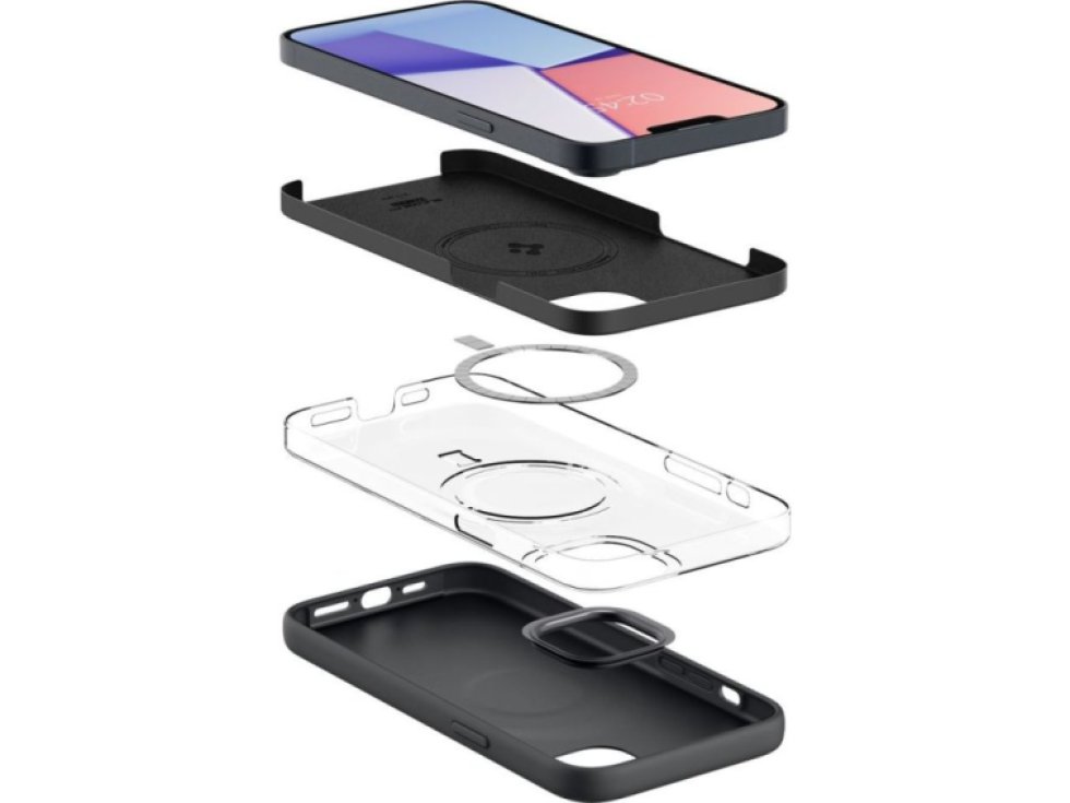 Ochranný kryt pro iPhone 14 PLUS - Spigen, Silicone Fit MagSafe Black