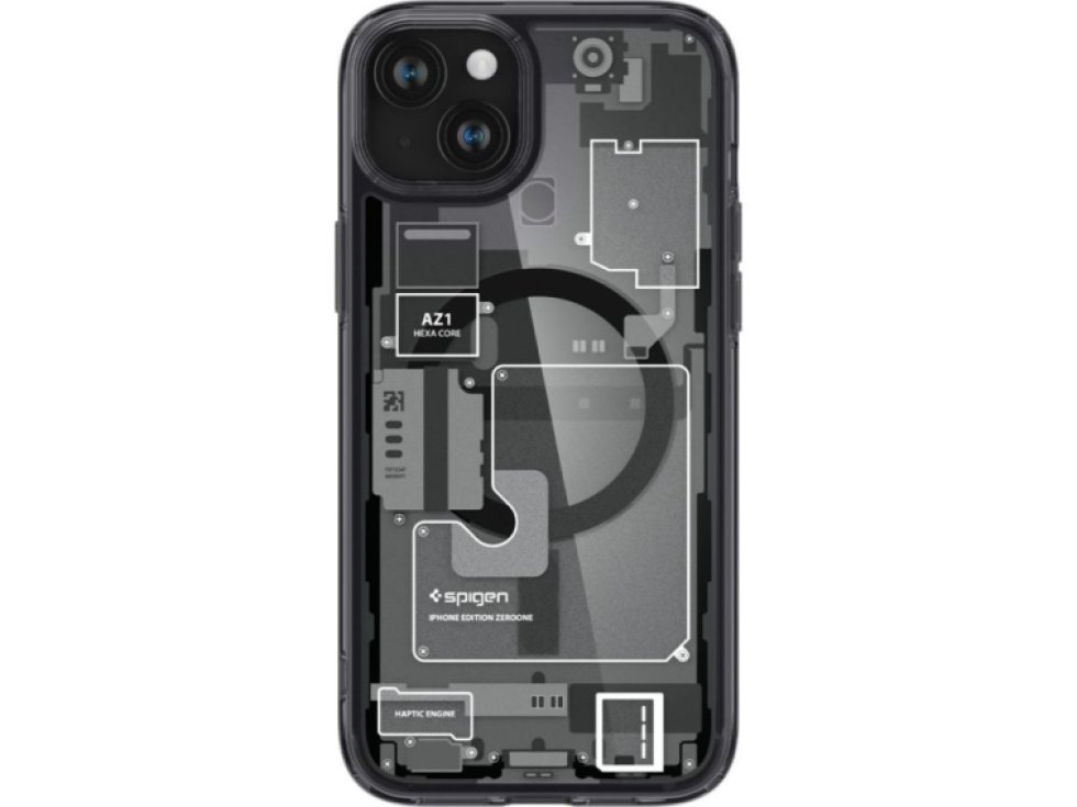 Ochranný kryt na iPhone 15 - Spigen, Ultra Hybrid MagSafe Black